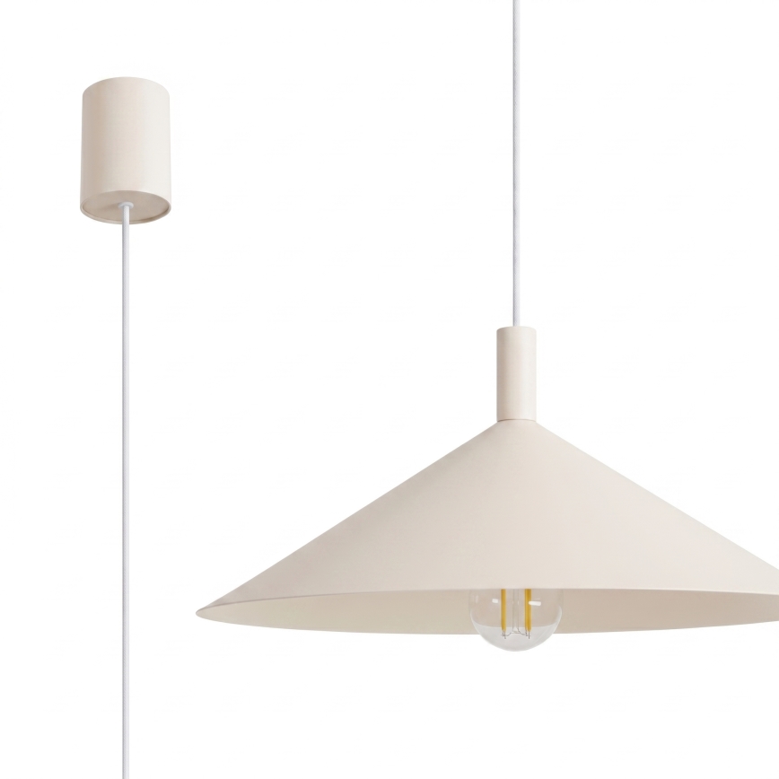 Lustre suspenso em cabo NOX 1xE27/15W/230V creme