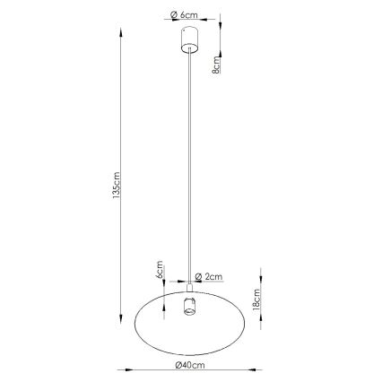 Lustre suspenso em cabo NOX 1xE27/15W/230V creme