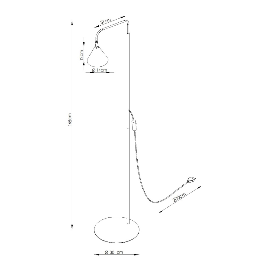 Candeeiro de pé NOX 1xE14/10W/230V creme