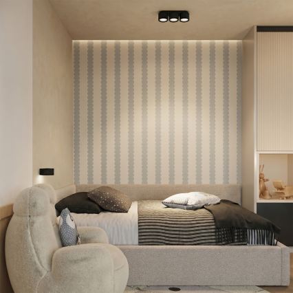 Aplique de parede AURA 1xGX53/10W/230V preto