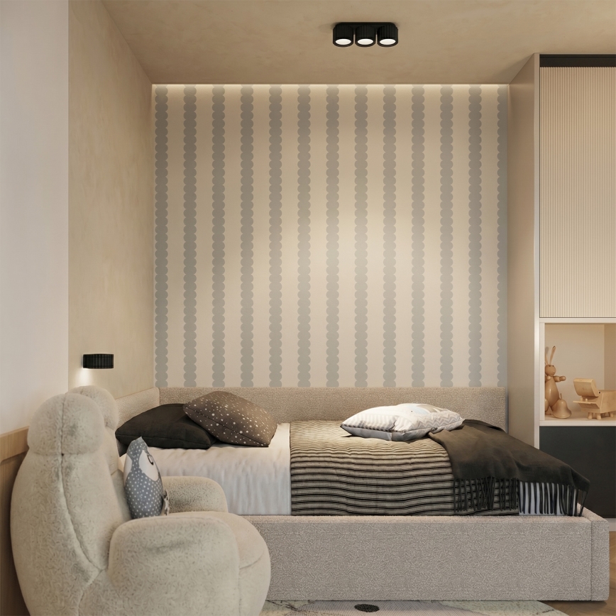 Aplique de parede AURA 1xGX53/10W/230V preto