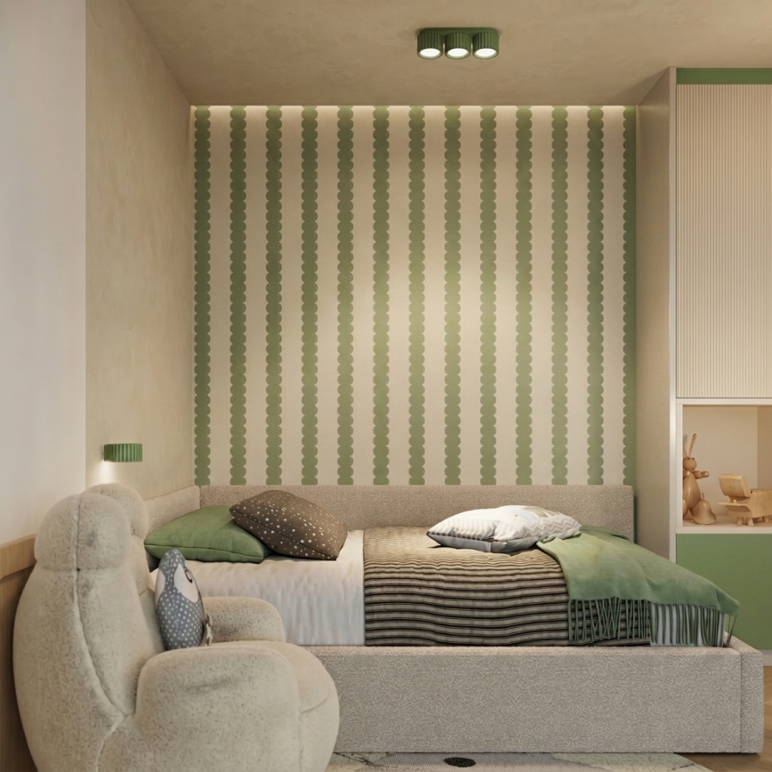 Aplique de parede AURA 1xGX53/10W/230V verde