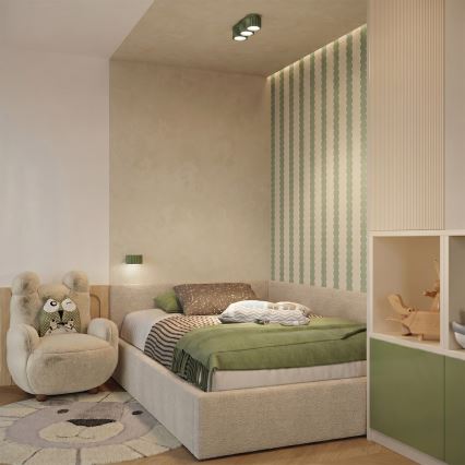 Aplique de parede AURA 1xGX53/10W/230V verde