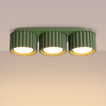 Candeeiro de focos AURA 3xGX53/10W/230V verde