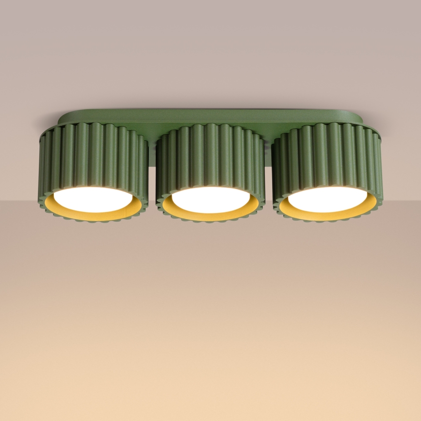Candeeiro de focos AURA 3xGX53/10W/230V verde
