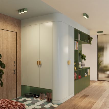 Candeeiro de focos AURA 3xGX53/10W/230V verde