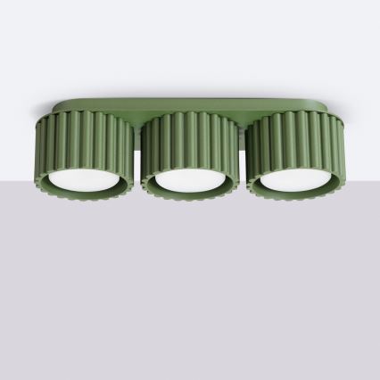 Candeeiro de focos AURA 3xGX53/10W/230V verde