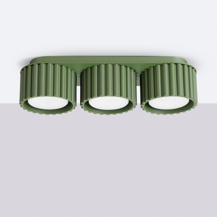 Candeeiro de focos AURA 3xGX53/10W/230V verde