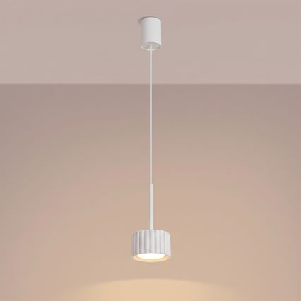 Candeeiro suspenso por cabo AURA 1xGX53/10W/230V branco