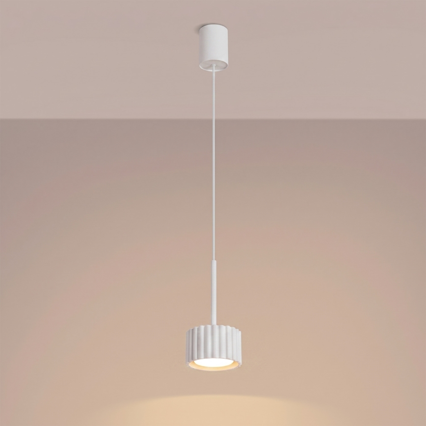 Candeeiro suspenso por cabo AURA 1xGX53/10W/230V branco