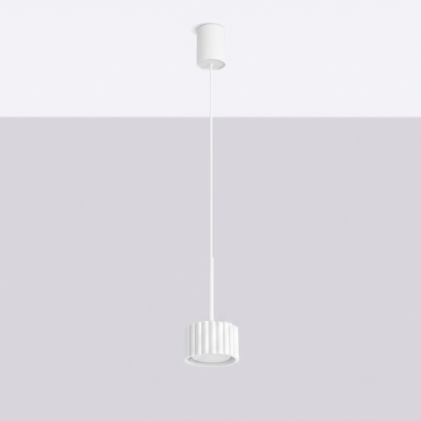Candeeiro suspenso por cabo AURA 1xGX53/10W/230V branco
