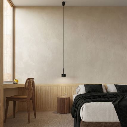 Lustre suspenso por cabo AURA 1xGX53/10W/230V, preto