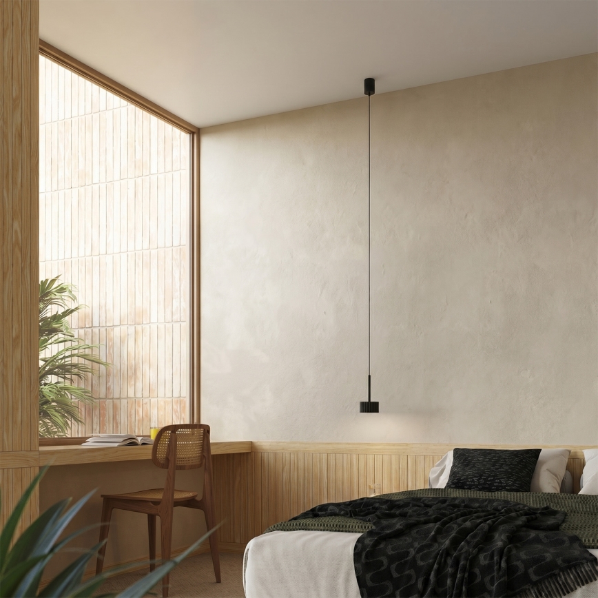 Lustre suspenso por cabo AURA 1xGX53/10W/230V, preto