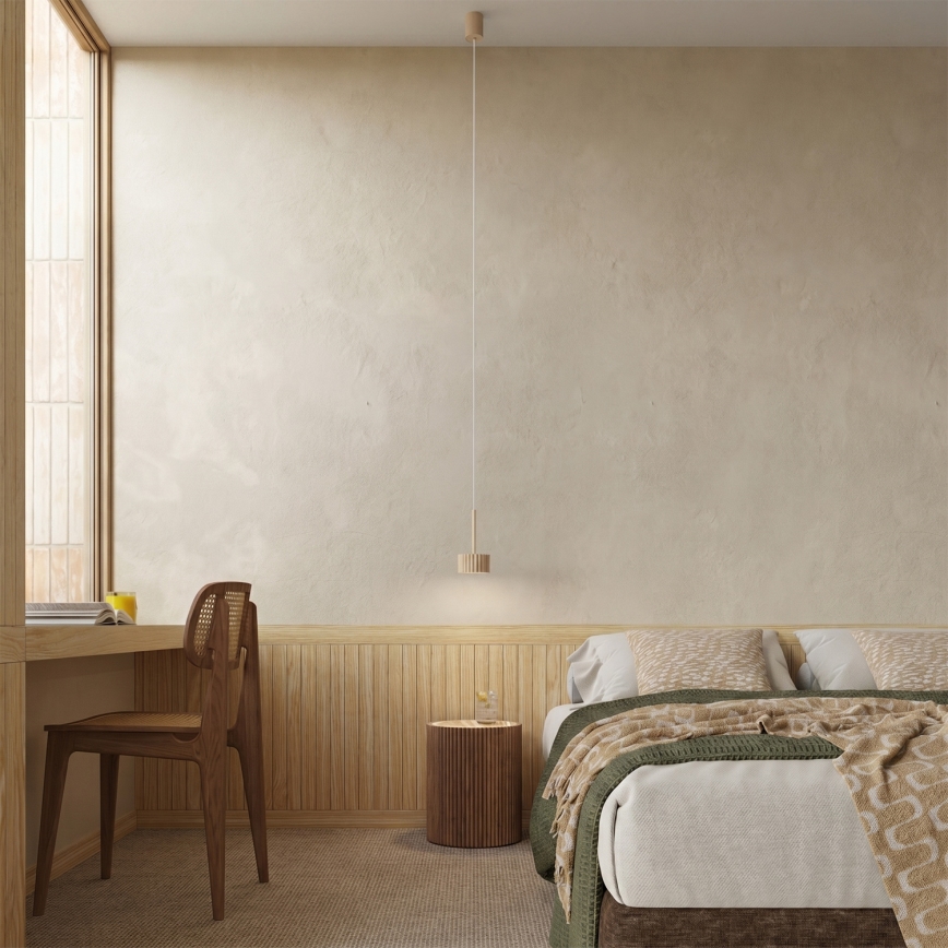 Lustre suspenso por cabo AURA 1xGX53/10W/230V creme