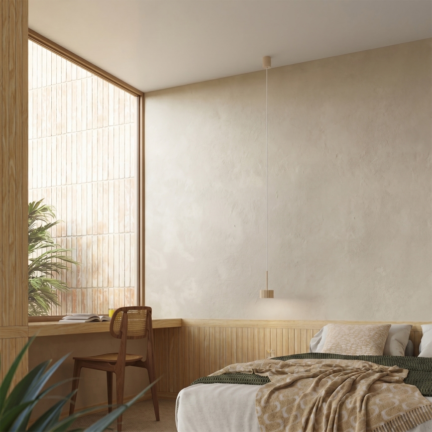 Lustre suspenso por cabo AURA 1xGX53/10W/230V creme