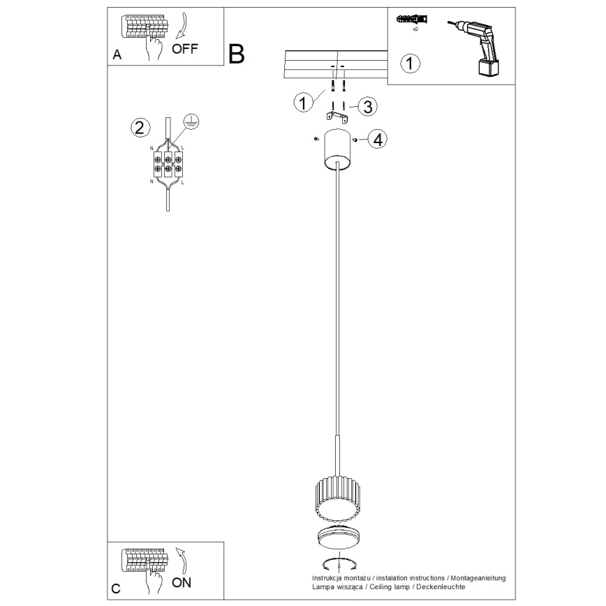 Lustre suspenso por cabo AURA 1xGX53/10W/230V vermelho