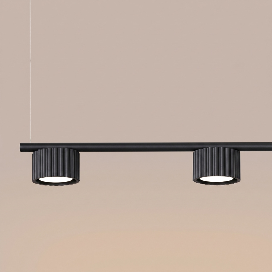Candeeiro suspenso AURA com cabo 4xGX53/10W/230V, preto