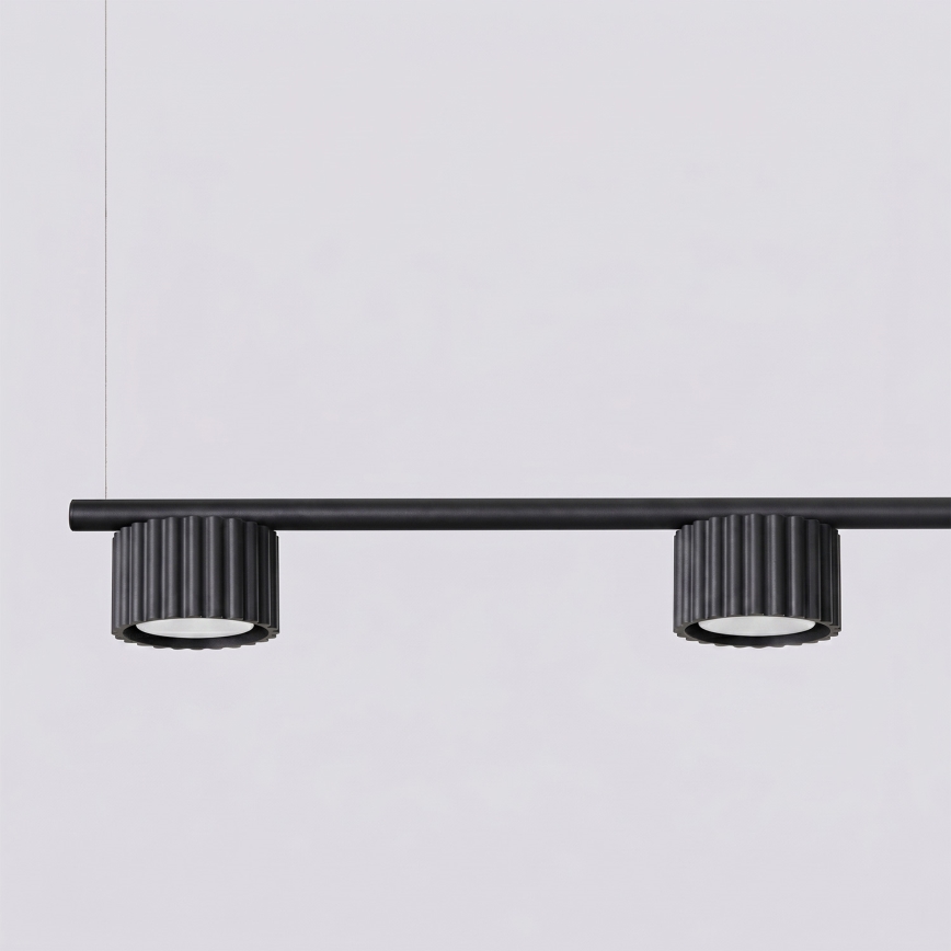 Candeeiro suspenso AURA com cabo 4xGX53/10W/230V, preto