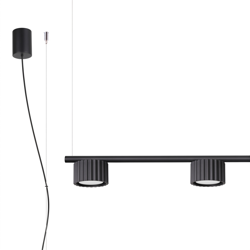 Candeeiro suspenso AURA com cabo 4xGX53/10W/230V, preto