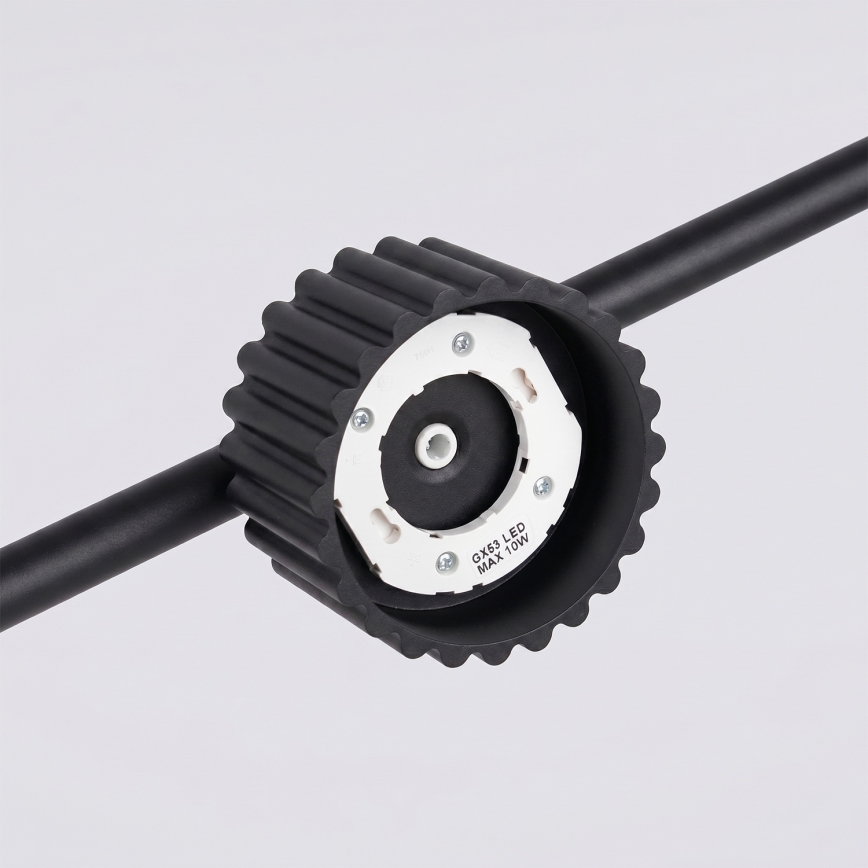 Candeeiro suspenso AURA com cabo 4xGX53/10W/230V, preto