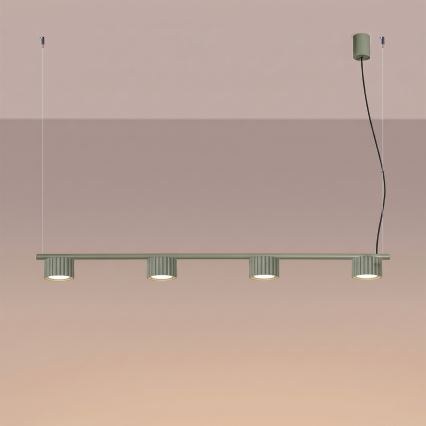 Lustre suspenso por cabo AURA 4xGX53/10W/230V verde