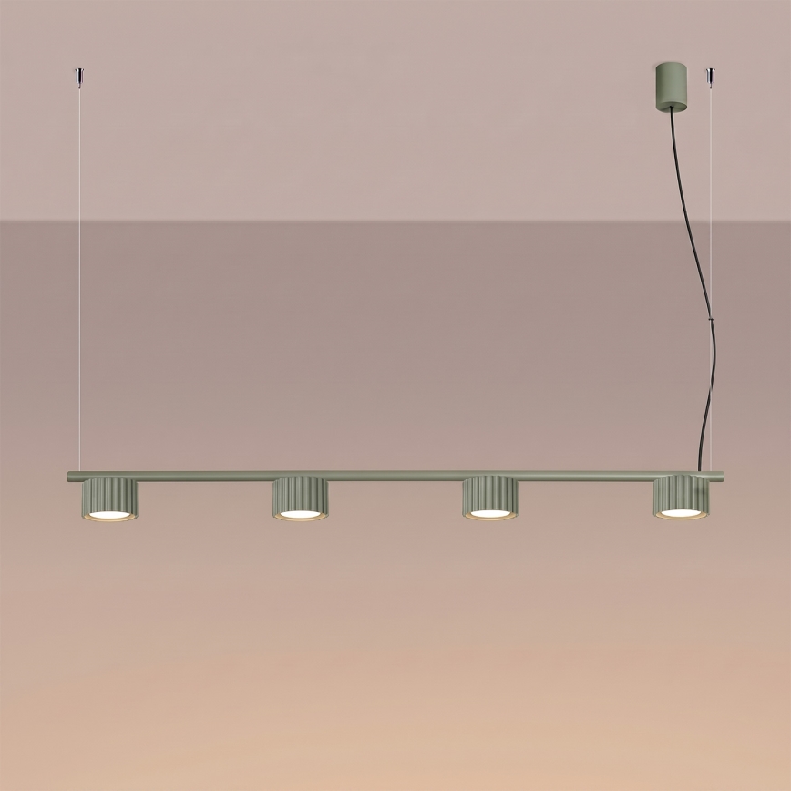 Lustre suspenso por cabo AURA 4xGX53/10W/230V verde