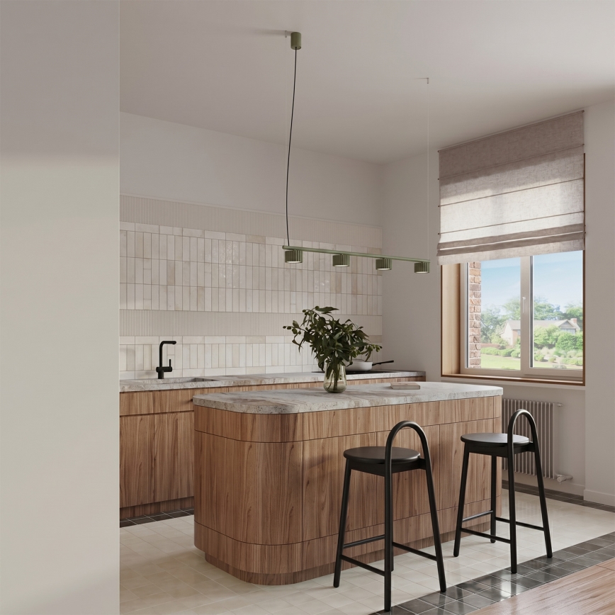 Lustre suspenso por cabo AURA 4xGX53/10W/230V verde