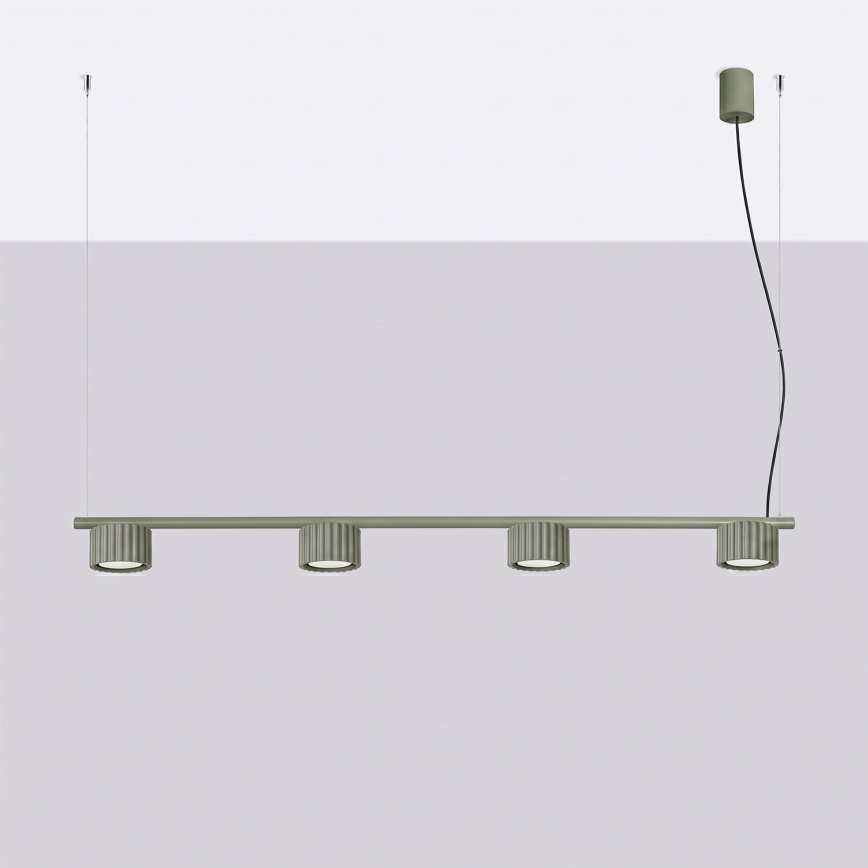 Lustre suspenso por cabo AURA 4xGX53/10W/230V verde