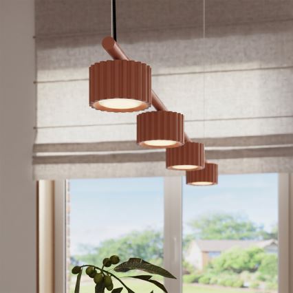 Lustre AURA suspenso em cabo 4xGX53/10W/230V vermelho