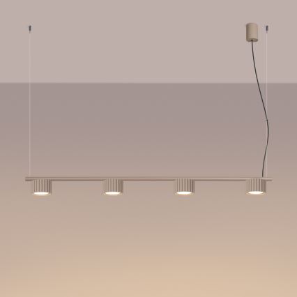 Lustre suspenso por cabo AURA 4xGX53/10W/230V taupe