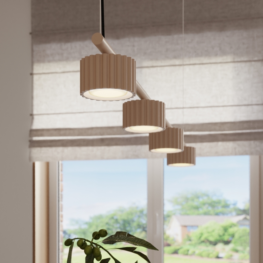 Lustre suspenso por cabo AURA 4xGX53/10W/230V taupe