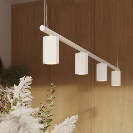 Lustre suspenso em cabo KARBON 4xGU10/10W/230V branco