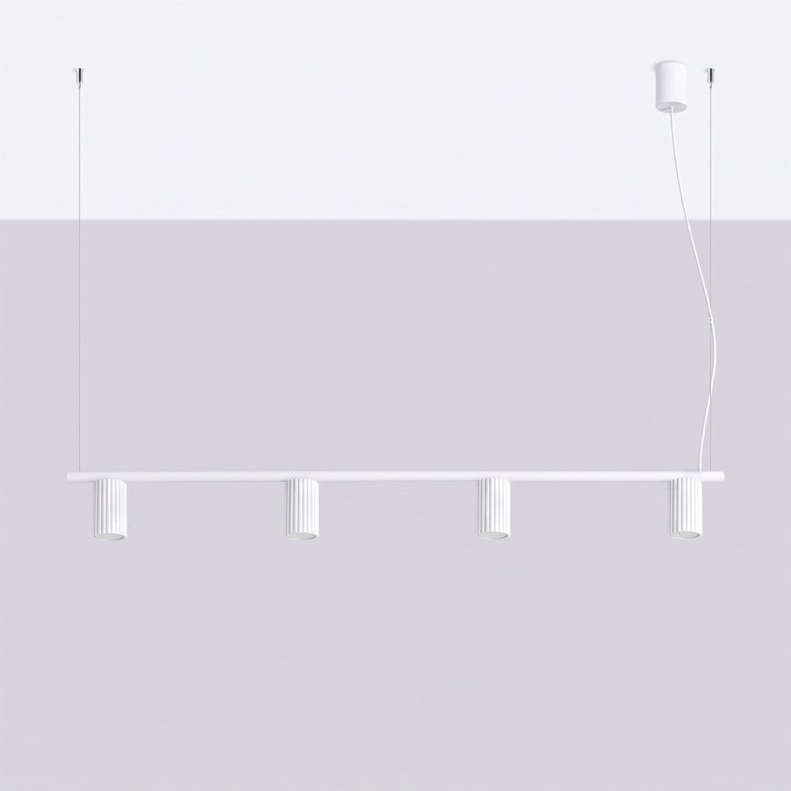 Lustre suspenso em cabo KARBON 4xGU10/10W/230V branco