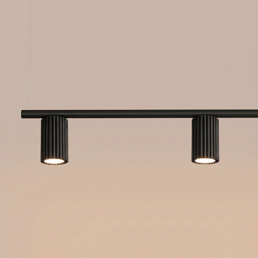 Lustre em cabo KARBON 4xGU10/10W/230V preto