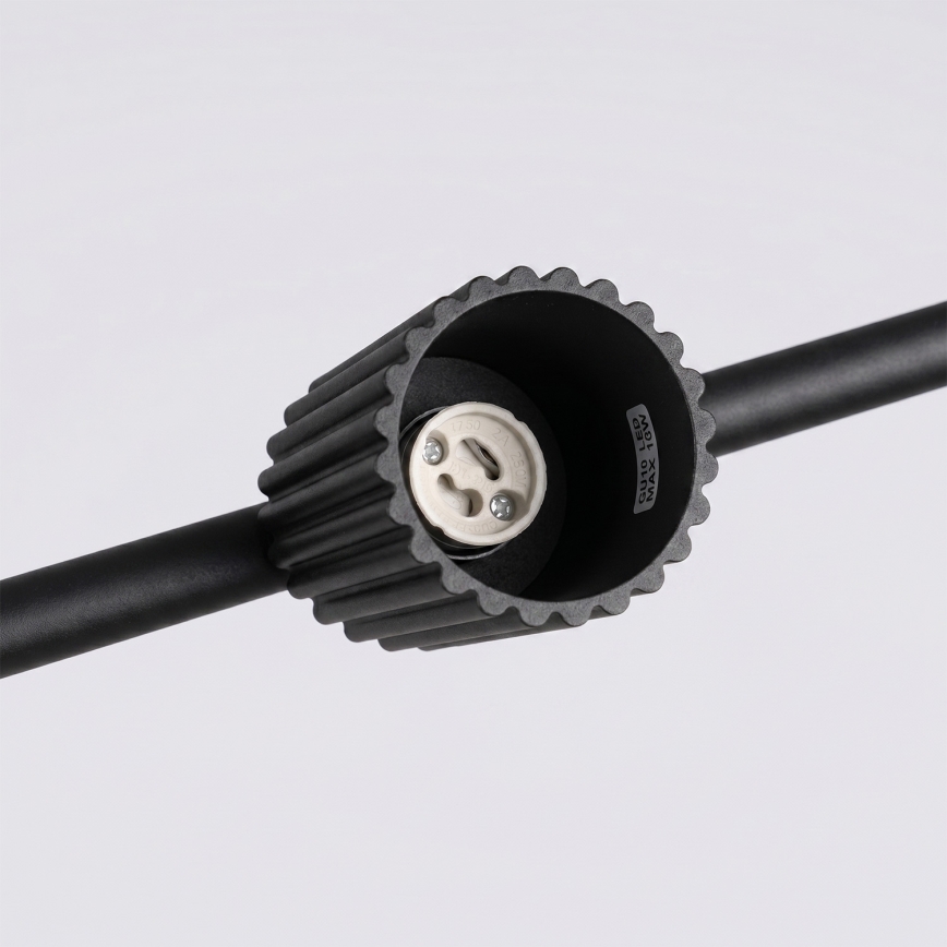 Lustre em cabo KARBON 4xGU10/10W/230V preto