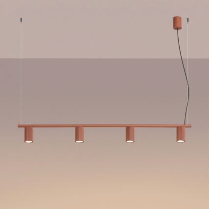 Lustre suspenso KARBON 4xGU10/10W/230V laranja