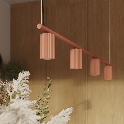 Lustre suspenso KARBON 4xGU10/10W/230V laranja