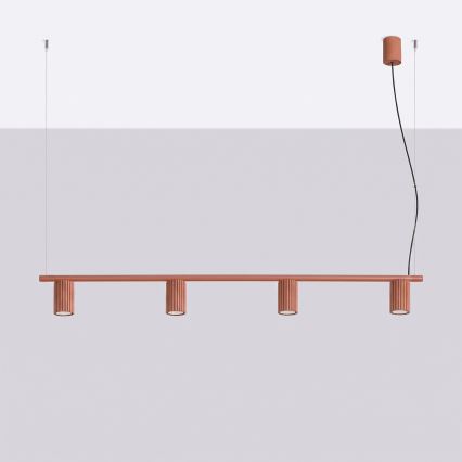 Lustre suspenso KARBON 4xGU10/10W/230V laranja