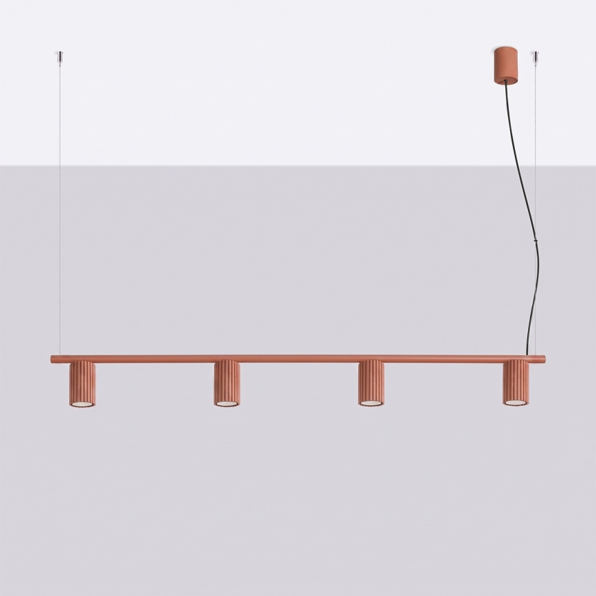 Lustre suspenso KARBON 4xGU10/10W/230V laranja
