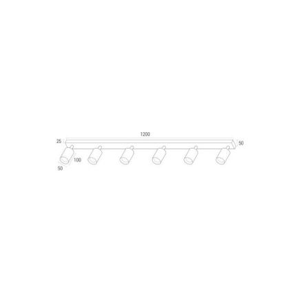Spot ANGIE 6xGU10/35W/230V preto