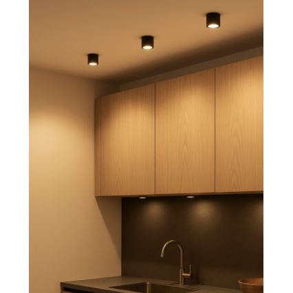 Spot de embutir LED/5W/230V 3000/4000/6400K diâmetro 7,5 cm preto