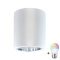 Spot de embutir LED RGBW regulável JUPITER 1xE27/6,5W/230V 2700-6500K Wi-Fi diâmetro 9,8 cm branco