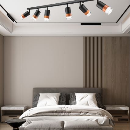 Luminária de teto AURORA 6xGU10/10W/230V 117 cm