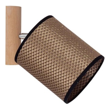 Spot de parede BENITA 1xE27/25W/230V castanho/carvalho