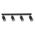 Spot de teto PIPE 4xGU10/10W/230V preto