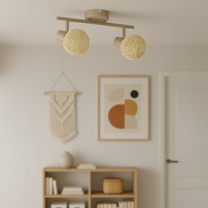 Spot DEX 2xE14/10W/230V bege/creme