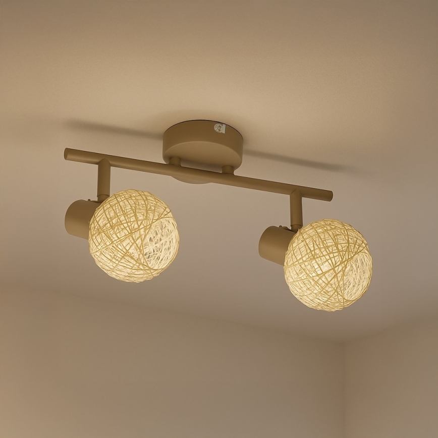 Spot DEX 2xE14/10W/230V bege/creme