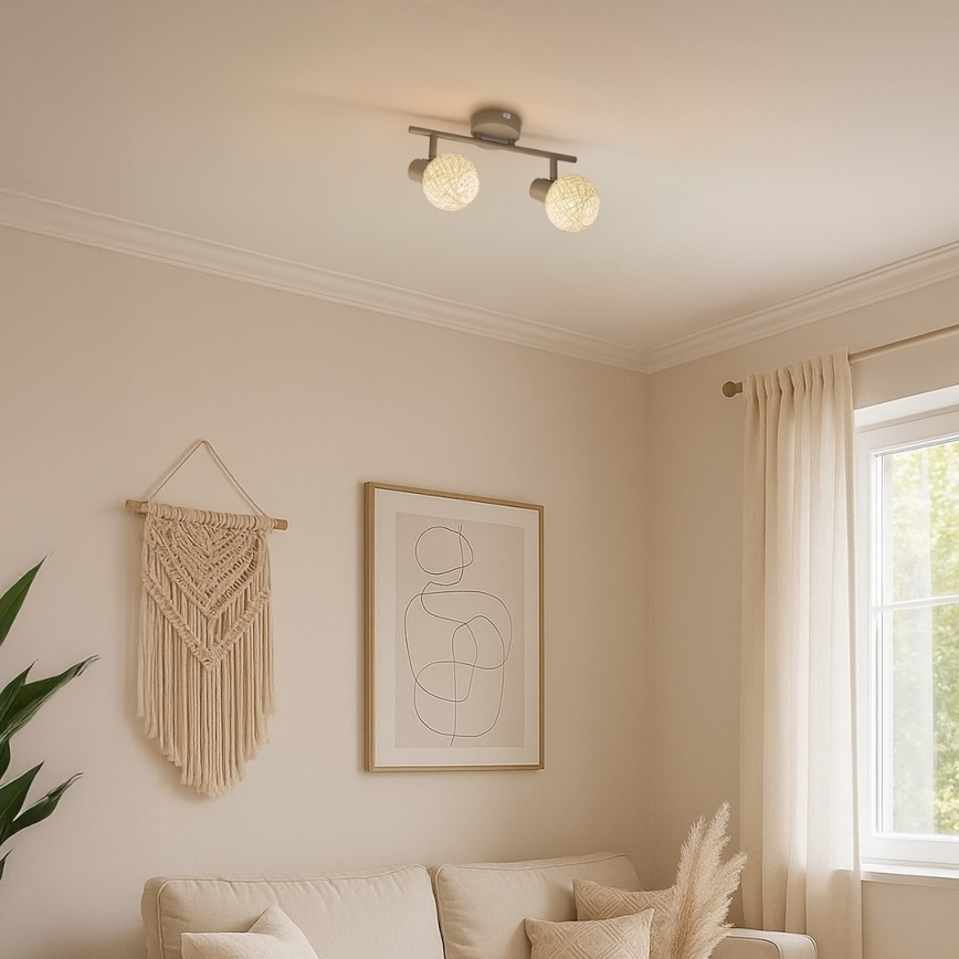 Spot DEX 2xE14/10W/230V bege/creme