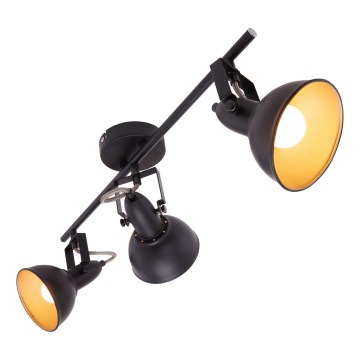 Spot direcionável 3xE14/40W/230V preto