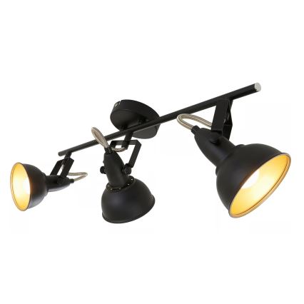 Spot direcionável 3xE14/40W/230V preto